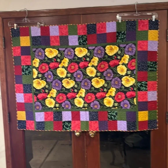 Autographed handmade lap quilt